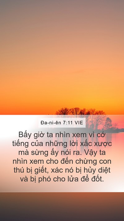 Ða-ni-ên 7:11 VIE Bible Verse Image