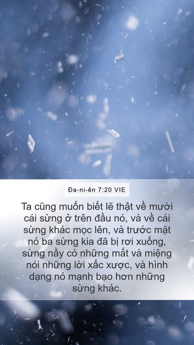 Ða-ni-ên 7:20 VIE Bible Verse Image