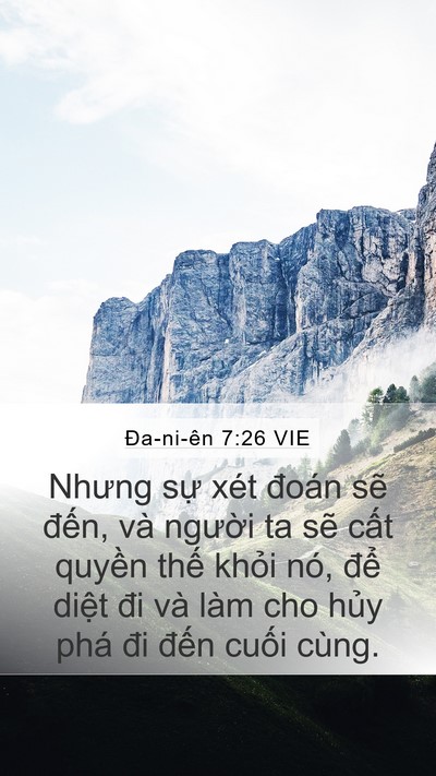 Ða-ni-ên 7:26 VIE Mobile Phone Wallpaper - Nhưng sự xét đoán sẽ đến, và người - Mobile Bible Verse Wallpaper