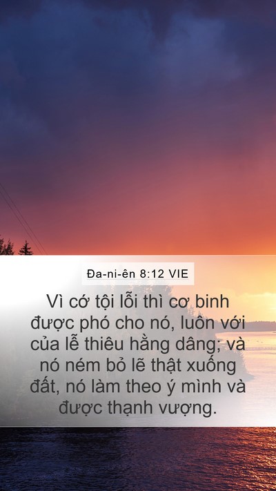 Ða-ni-ên 8:12 VIE Bible Verse Image