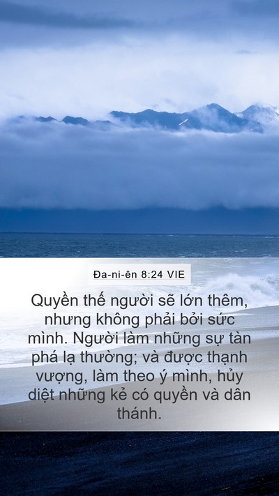 Ða-ni-ên 8:24 VIE Bible Verse Image