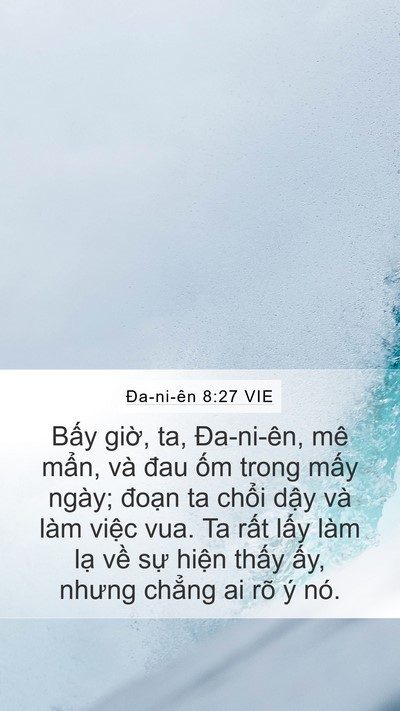Ða-ni-ên 8:27 VIE Bible Verse Image