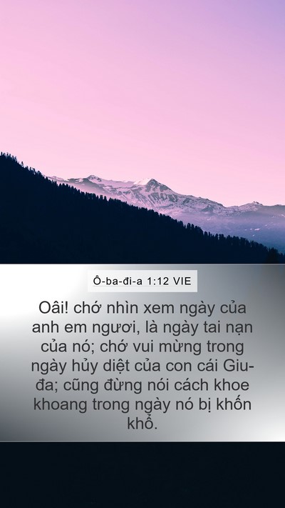 Ô-ba-đi-a 1:12 VIE Bible Verse Image
